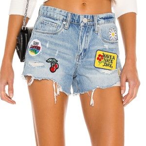 Blank NYC denim patch shorts